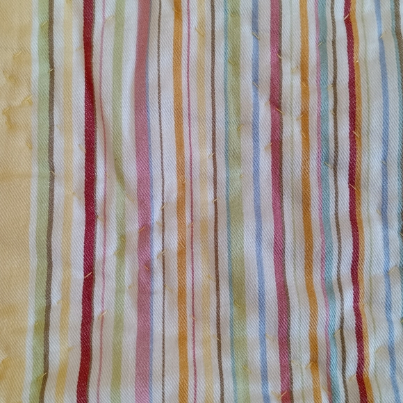 Pottery Barn Bedding Pottery Barn Yellow Stripe Handstitched Quilt